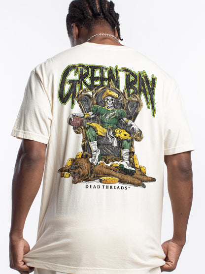 GREEN BAY FOOTBALL v2 - “3 SKULL” PREMIUM T - SHIRT – T-Shirt – Dead Threads Apparel