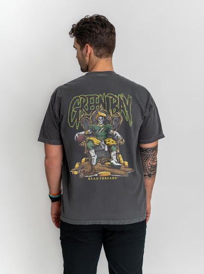 GREEN BAY FOOTBALL v2 - “3 SKULL” PREMIUM T - SHIRT – T-Shirt – Dead Threads Apparel