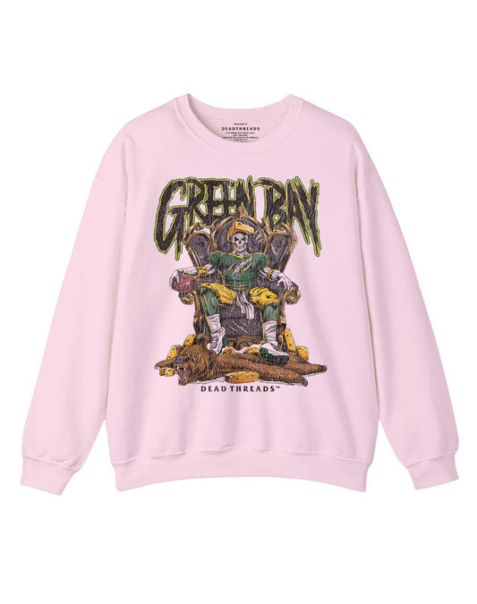 GREEN BAY FOOTBALL v2 CREWNECK SWEATSHIRT - PINK – Sweatshirt – Dead Threads Apparel
