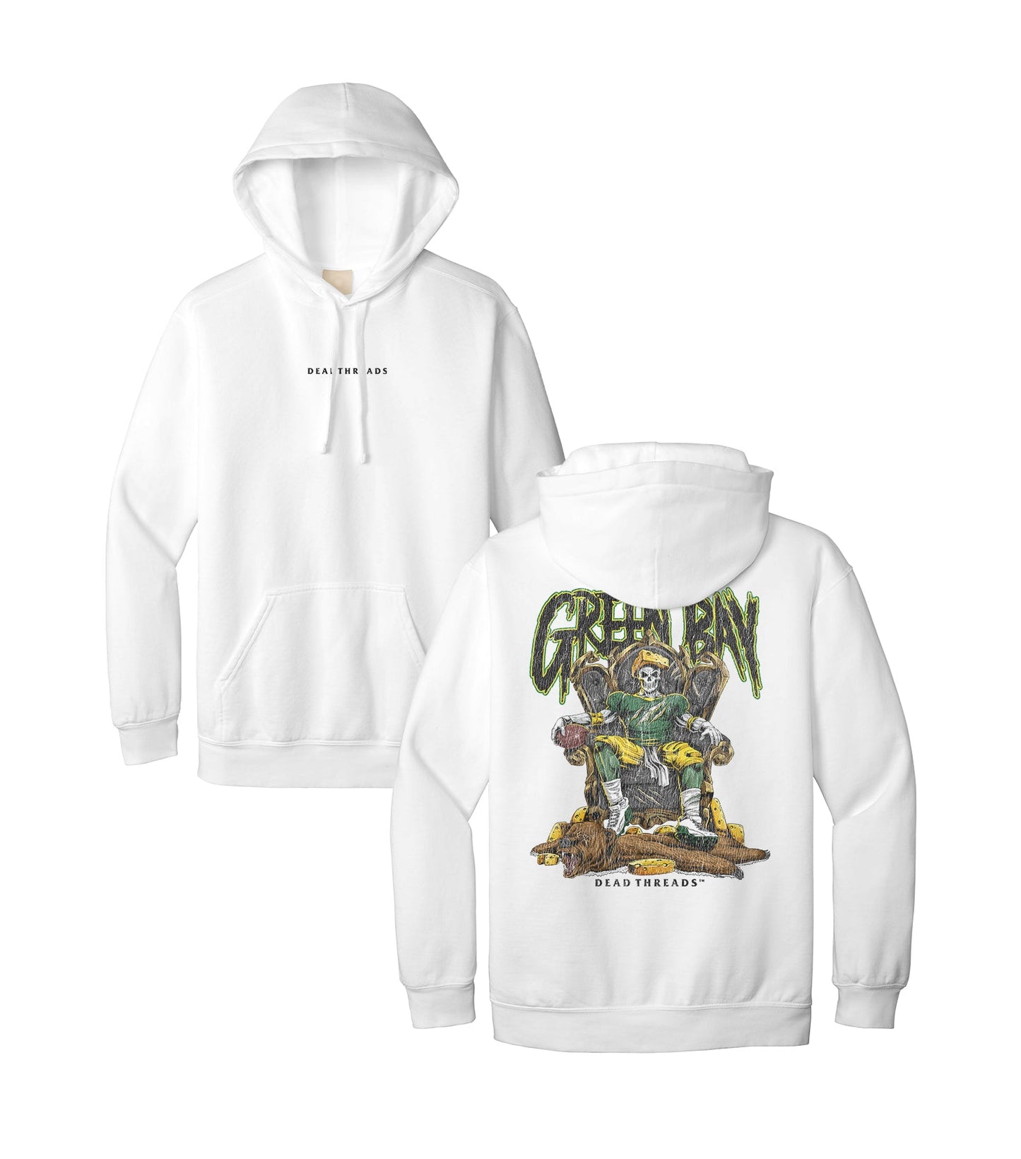 GREEN BAY FOOTBALL v2 - “DT ESSENTIAL" HOODIE – Hoodie – Dead Threads Apparel