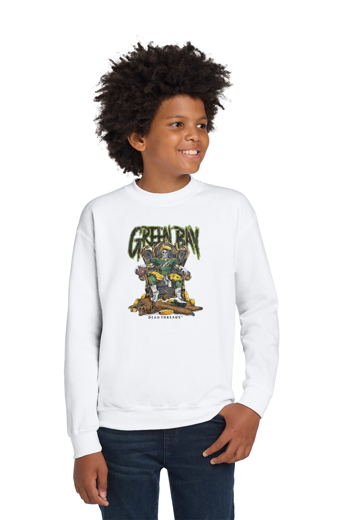 GREEN BAY FOOTBALL v2 KIDS CREWNECK SWEATSHIRT – Kids clothes – Dead Threads Apparel