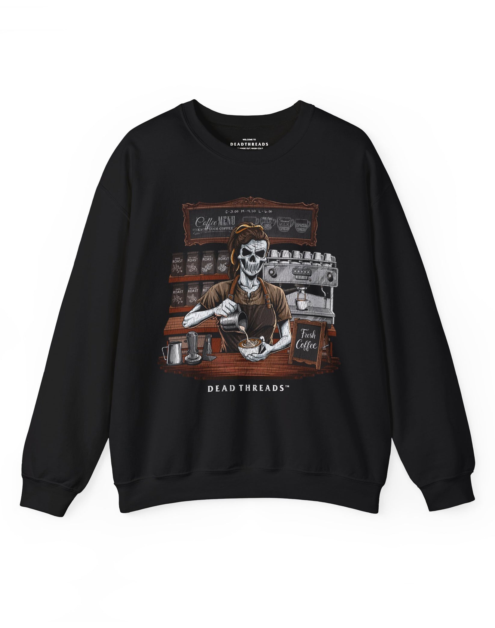 GROUNDS FOR DEATH (FEMALE) CREWNECK SWEATSHIRT – Sweatshirt – Dead Threads Apparel