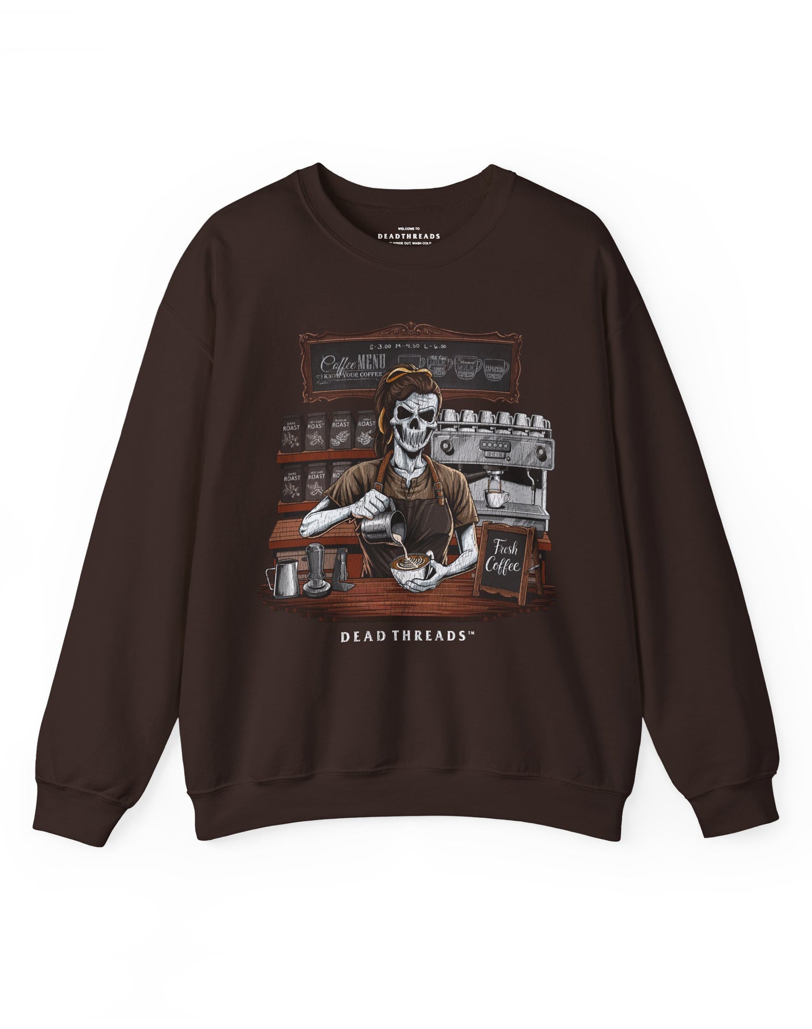 GROUNDS FOR DEATH (FEMALE) CREWNECK SWEATSHIRT – Sweatshirt – Dead Threads Apparel