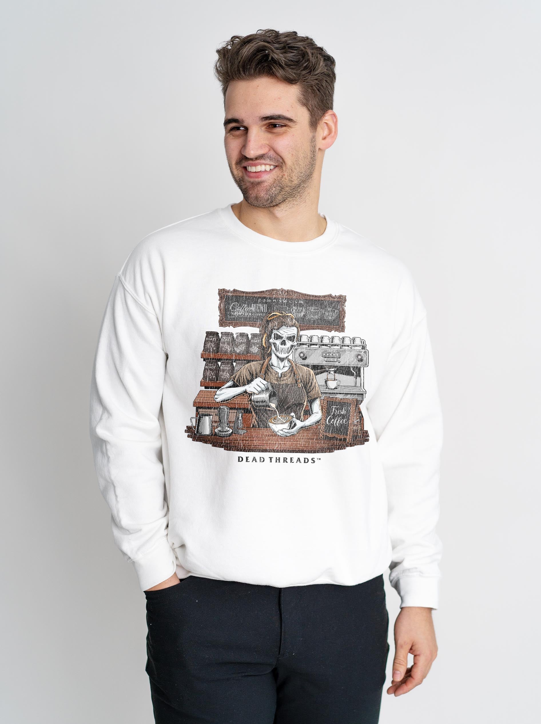 GROUNDS FOR DEATH (FEMALE) CREWNECK SWEATSHIRT – Sweatshirt – Dead Threads Apparel