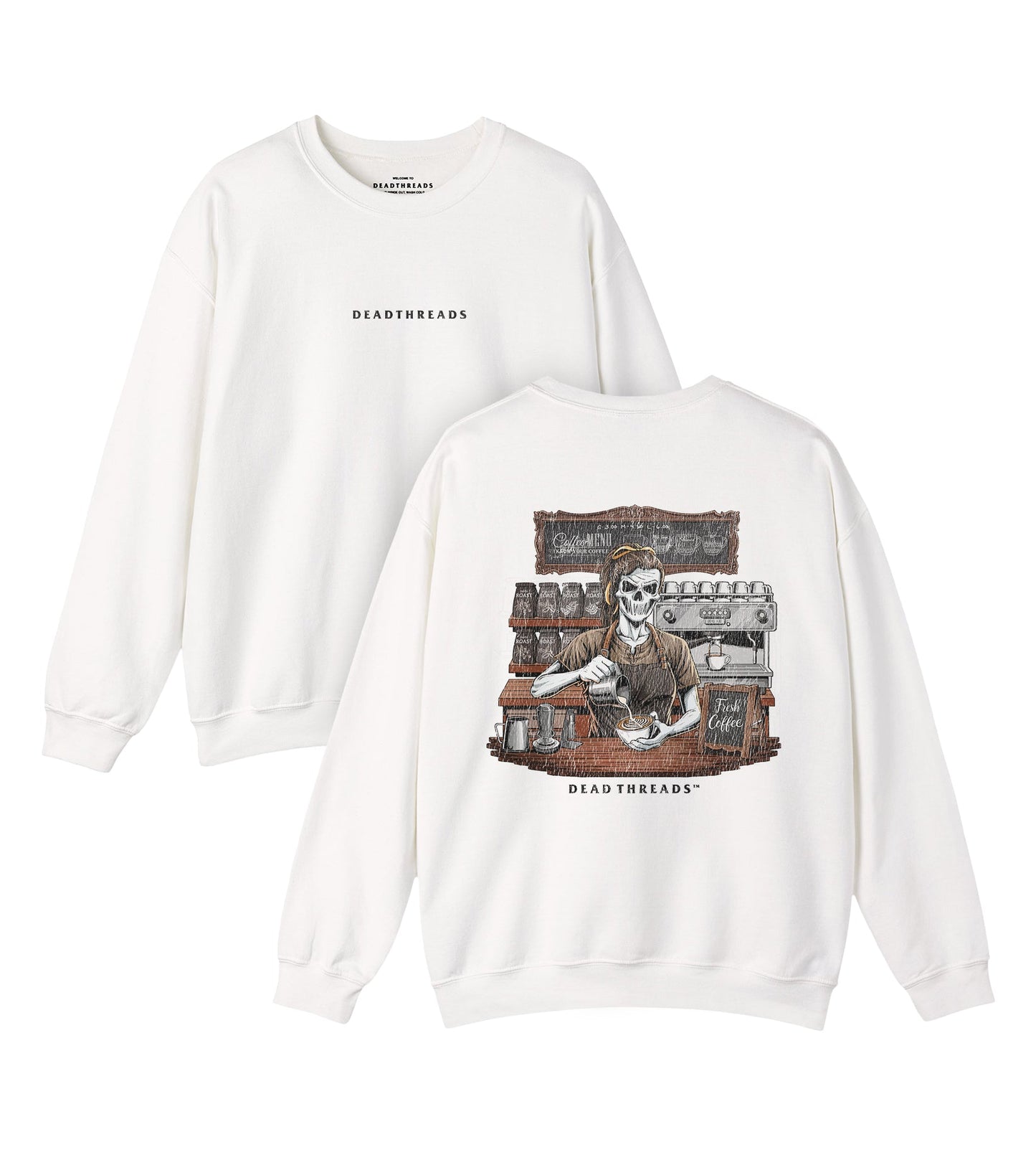GROUNDS FOR DEATH (FEMALE) - “DT ESSENTIAL" CREWNECK SWEATSHIRT – Sweatshirt – Dead Threads Apparel