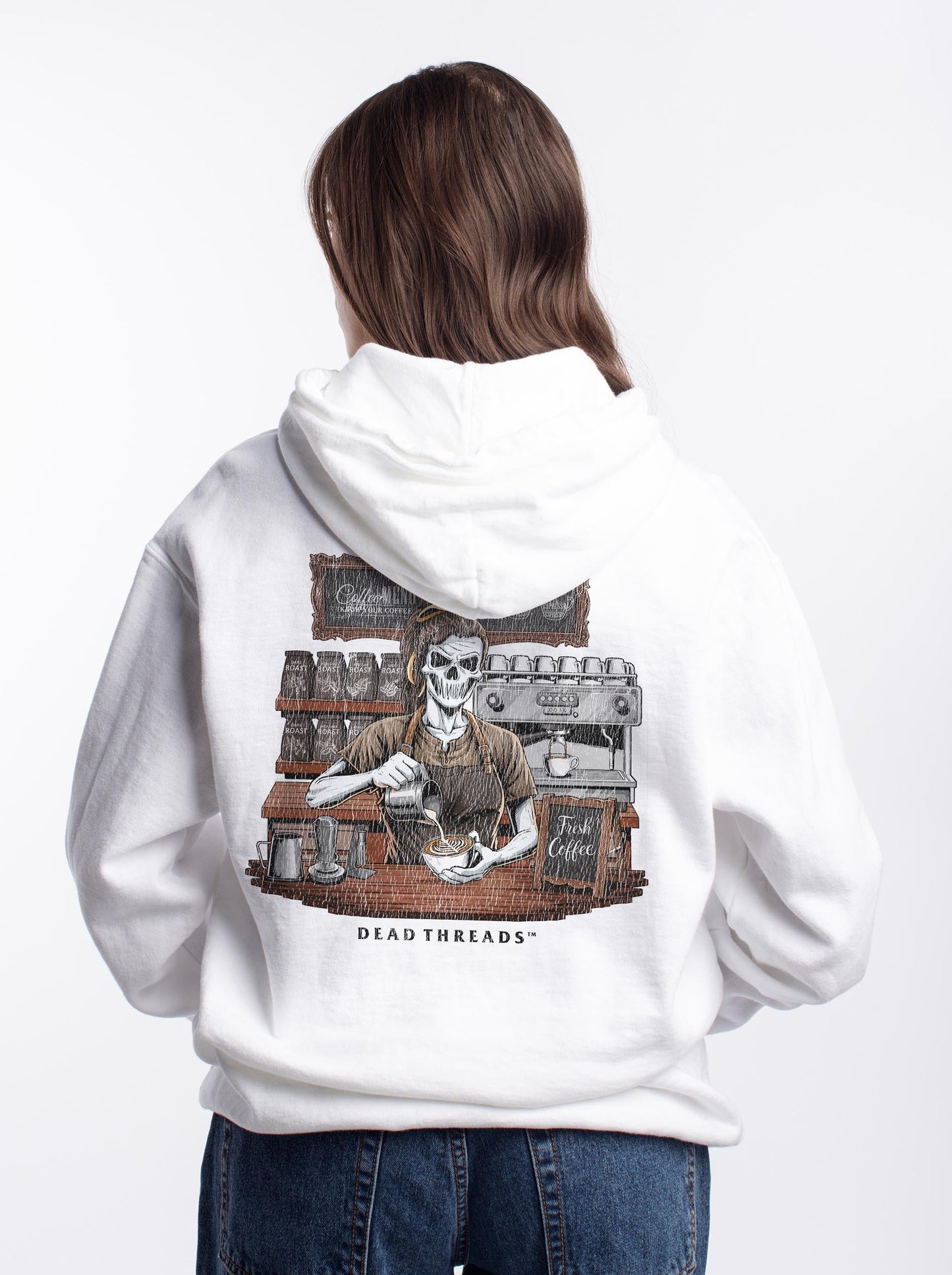 GROUNDS FOR DEATH (FEMALE) - “DT ESSENTIAL" HOODIE – Hoodie – Dead Threads Apparel