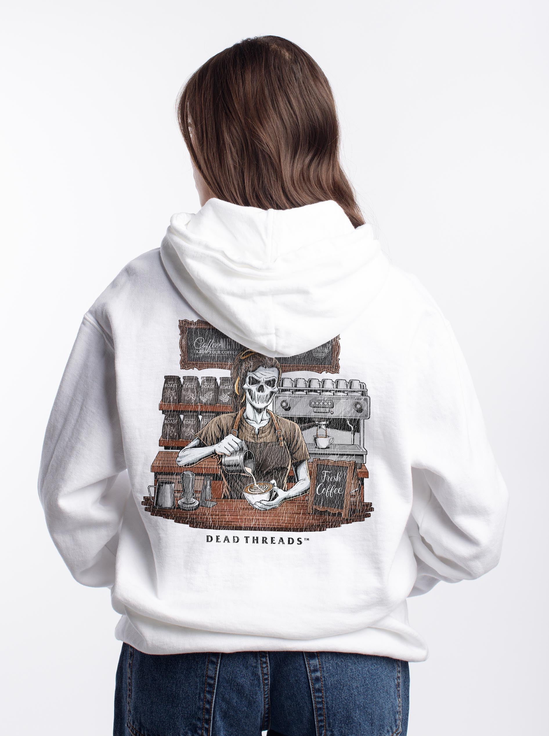 GROUNDS FOR DEATH (FEMALE) - “DT ESSENTIAL" HOODIE – Hoodie – Dead Threads Apparel