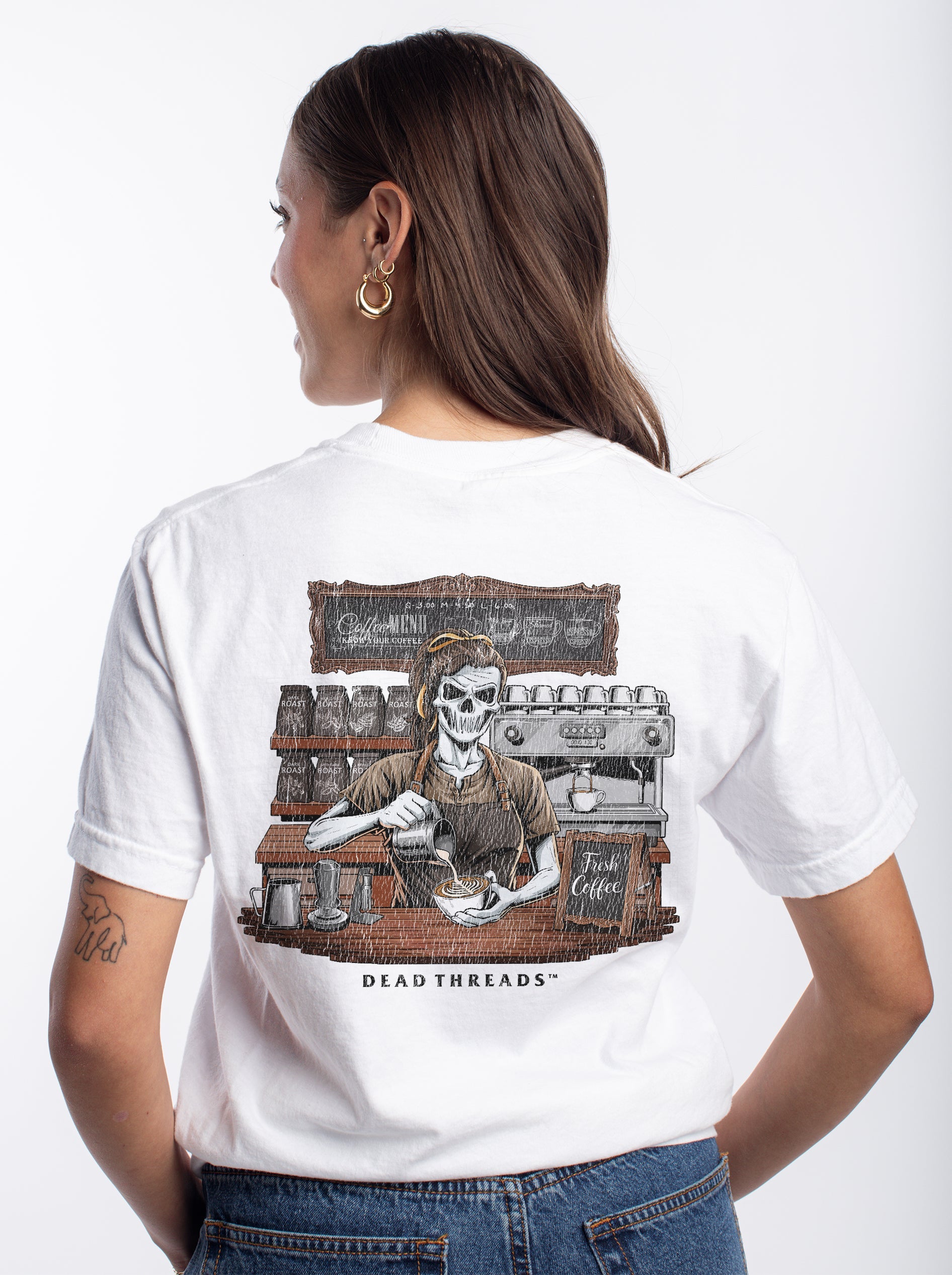 GROUNDS FOR DEATH (FEMALE) - “DT ESSENTIAL" PREMIUM T - SHIRT – T-Shirt – Dead Threads Apparel