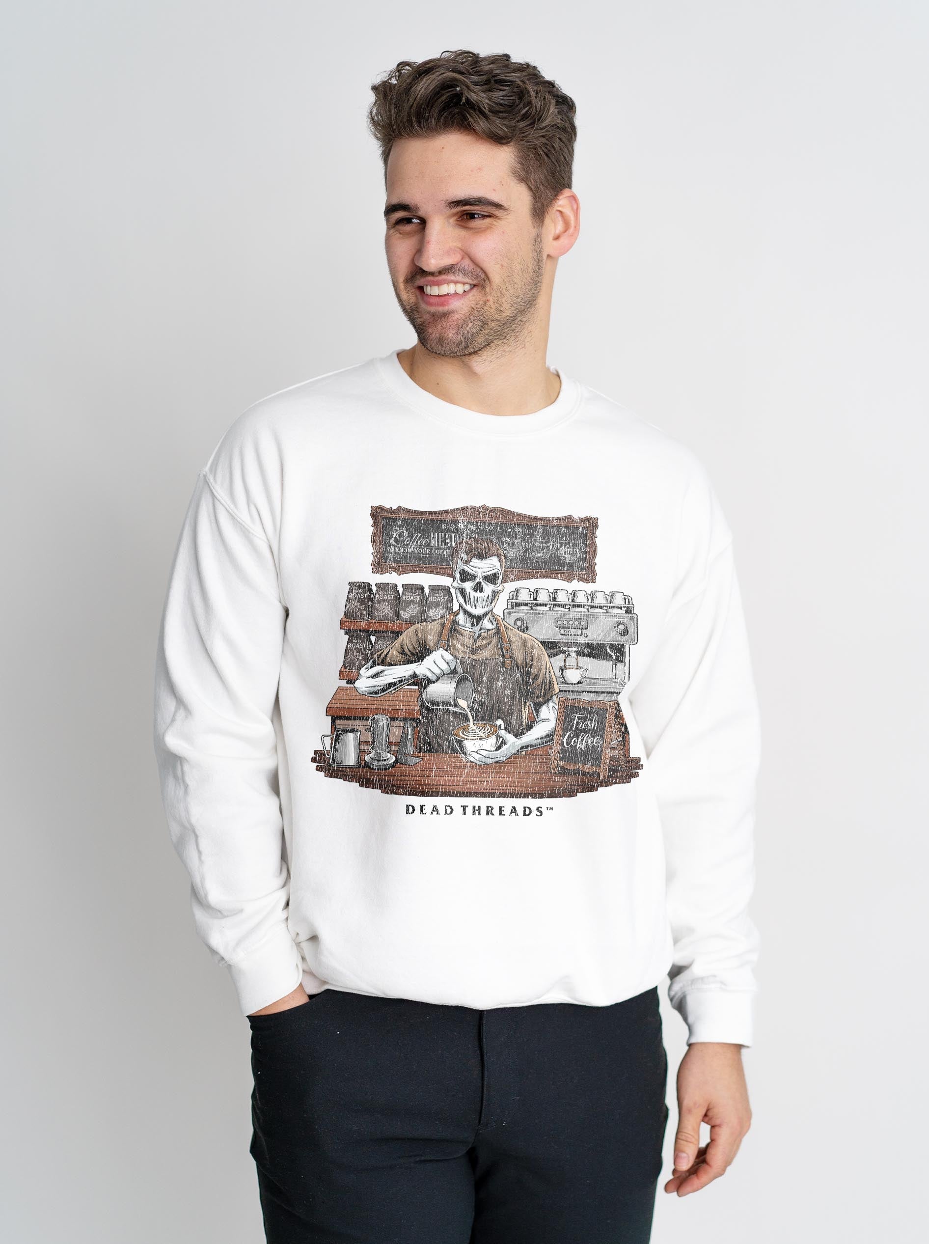 GROUNDS FOR DEATH (MALE) - “DT ESSENTIAL" CREWNECK SWEATSHIRT – Sweatshirt – Dead Threads Apparel