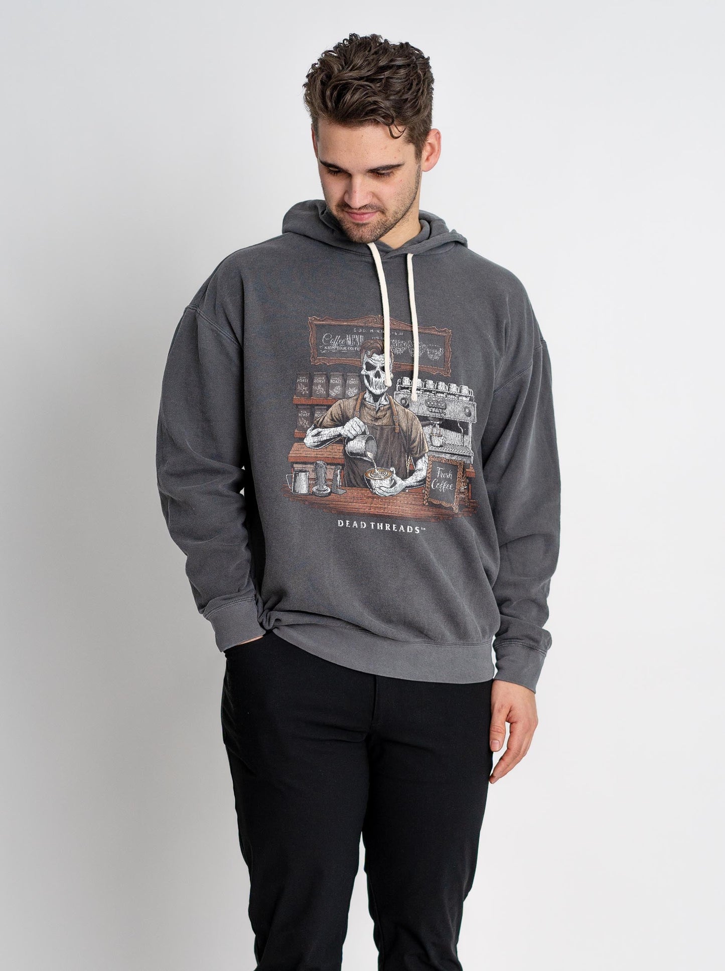 GROUNDS FOR DEATH (MALE) - LIGHTWEIGHT HOODIE – Lightweight – Dead Threads Apparel