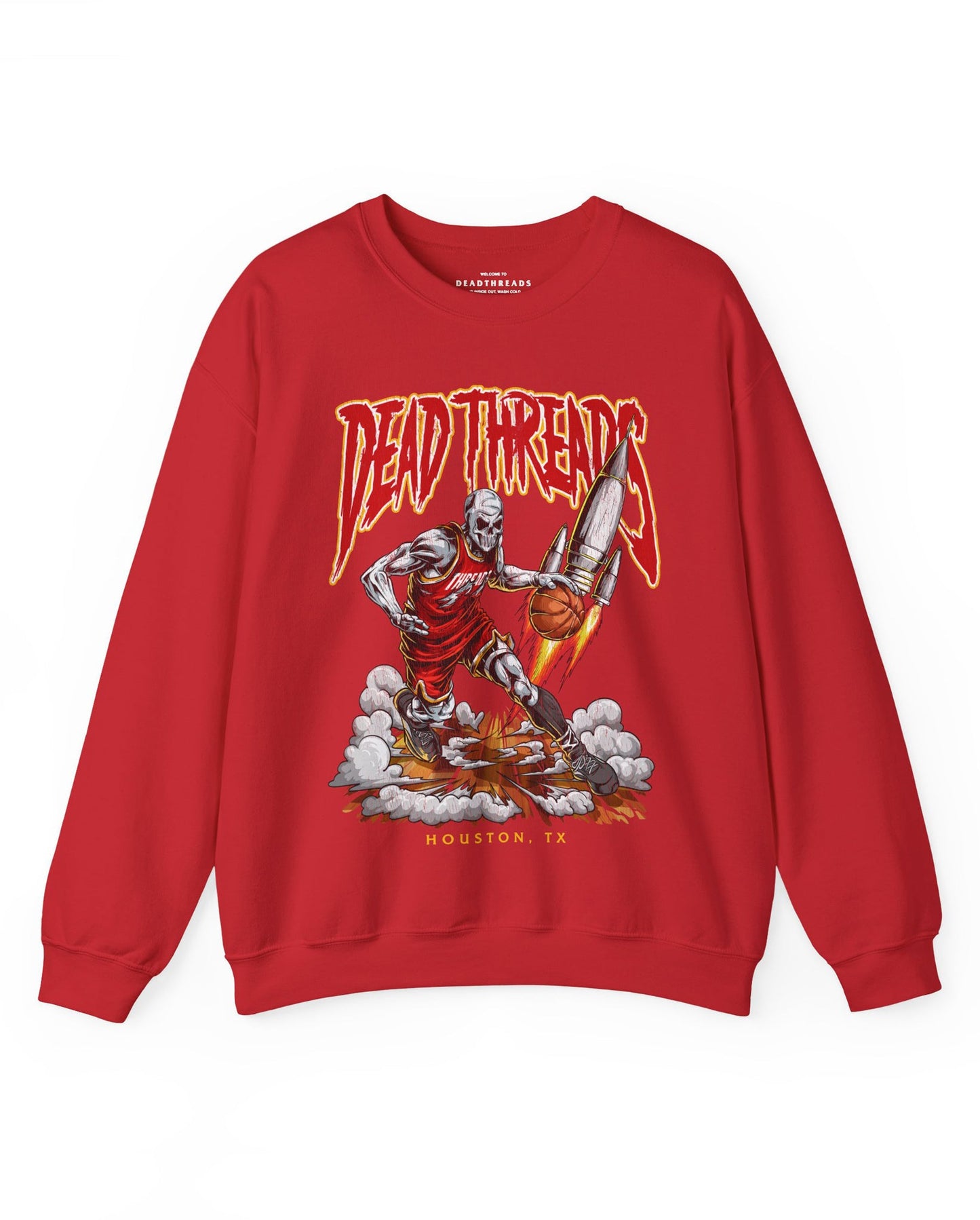 HOUSTON BASKETBALL - CREWNECK SWEATSHIRT – Sweatshirt – Dead Threads Apparel