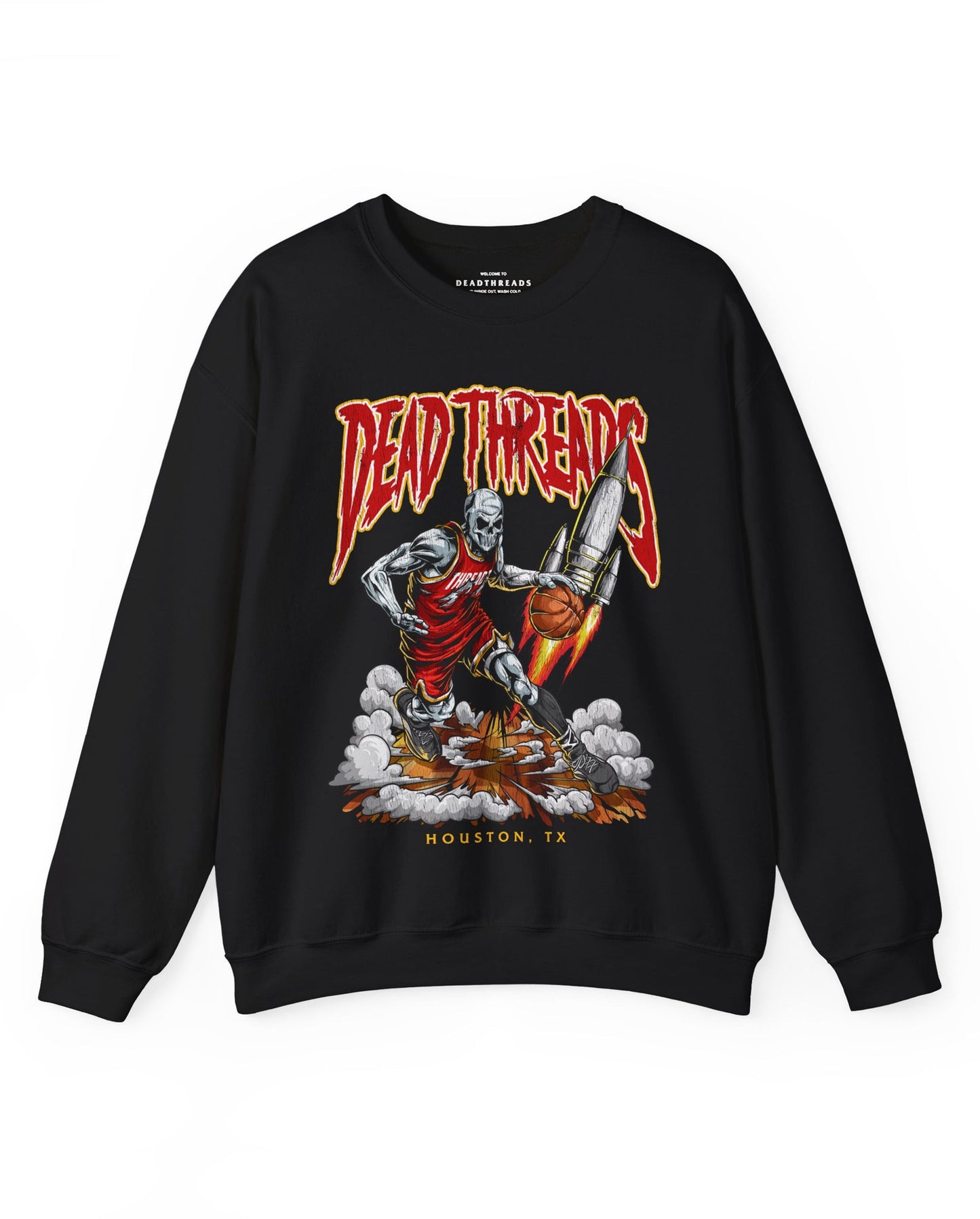 HOUSTON BASKETBALL - CREWNECK SWEATSHIRT – Sweatshirt – Dead Threads Apparel