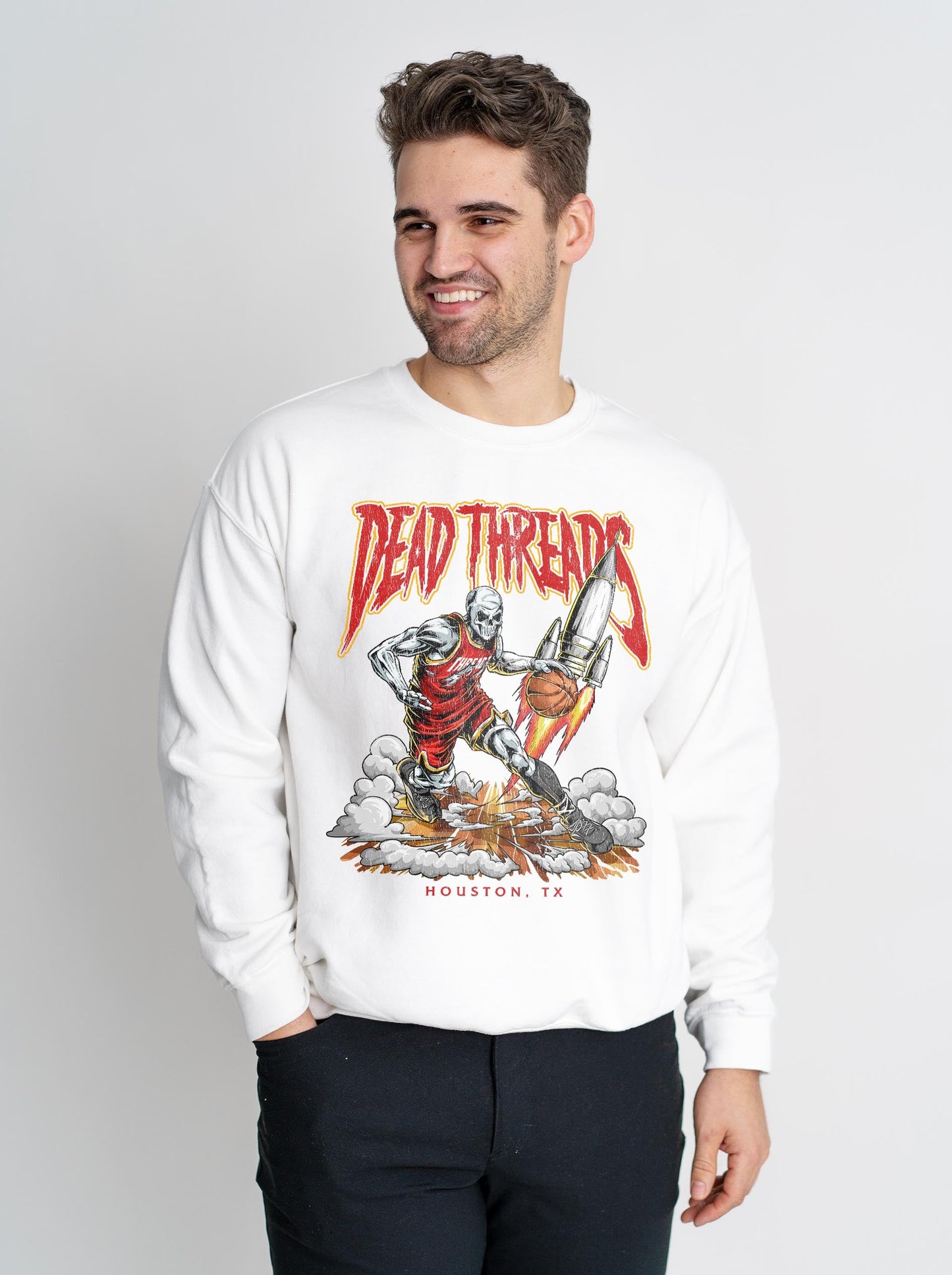 HOUSTON BASKETBALL - CREWNECK SWEATSHIRT – Sweatshirt – Dead Threads Apparel