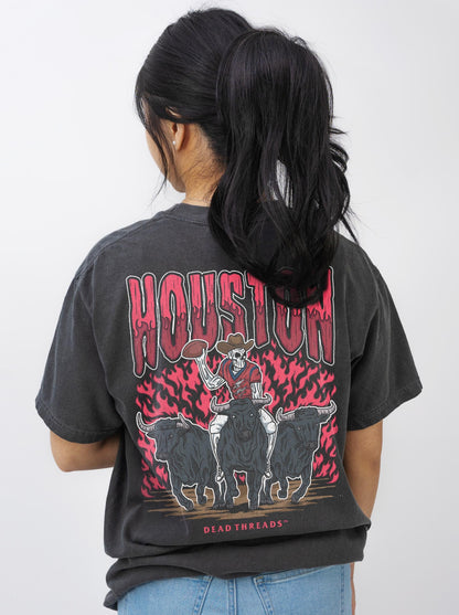 HOUSTON FOOTBALL - “3 SKULL” PREMIUM T - SHIRT – T-Shirt – Dead Threads Apparel