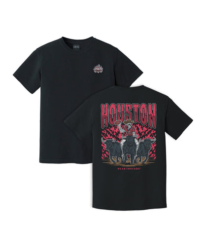 HOUSTON FOOTBALL - “3 SKULL” PREMIUM T - SHIRT – T-Shirt – Dead Threads Apparel