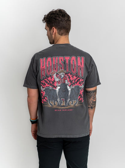 HOUSTON FOOTBALL - “3 SKULL” PREMIUM T - SHIRT – T-Shirt – Dead Threads Apparel