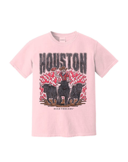 HOUSTON FOOTBALL - PINK – T-Shirt – Dead Threads Apparel