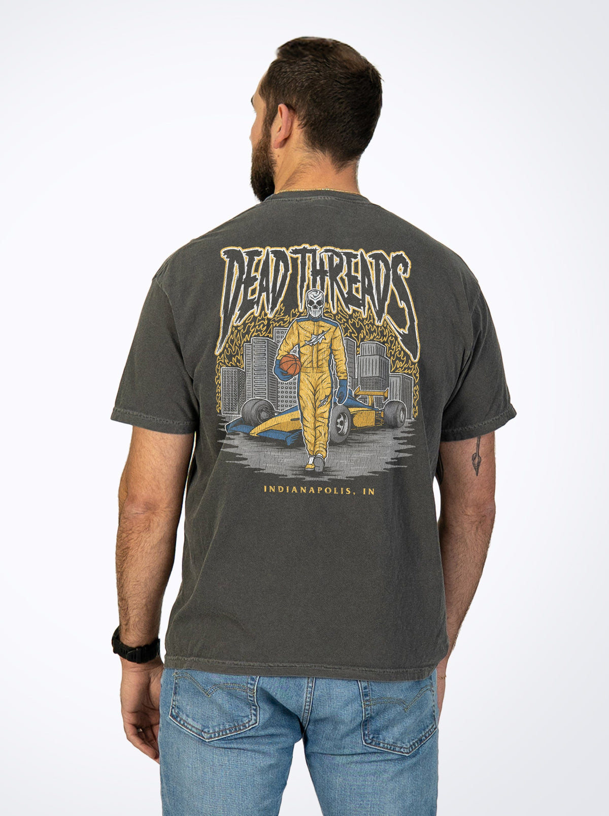 INDIANA BASKETBALL - “3 SKULL” PREMIUM T-SHIRT – T-Shirt – Dead Threads Apparel