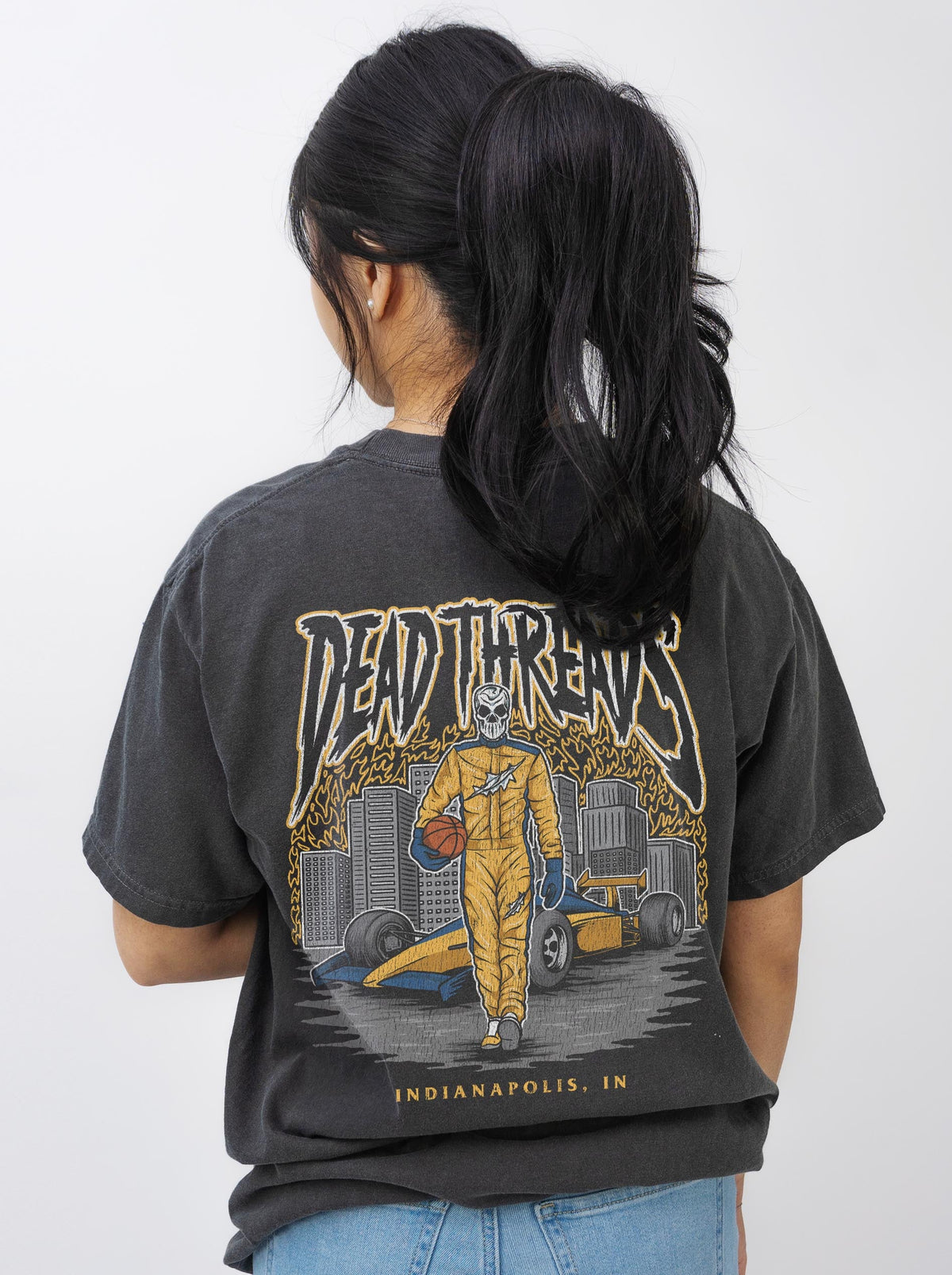 INDIANA BASKETBALL - “3 SKULL” PREMIUM T-SHIRT – T-Shirt – Dead Threads Apparel