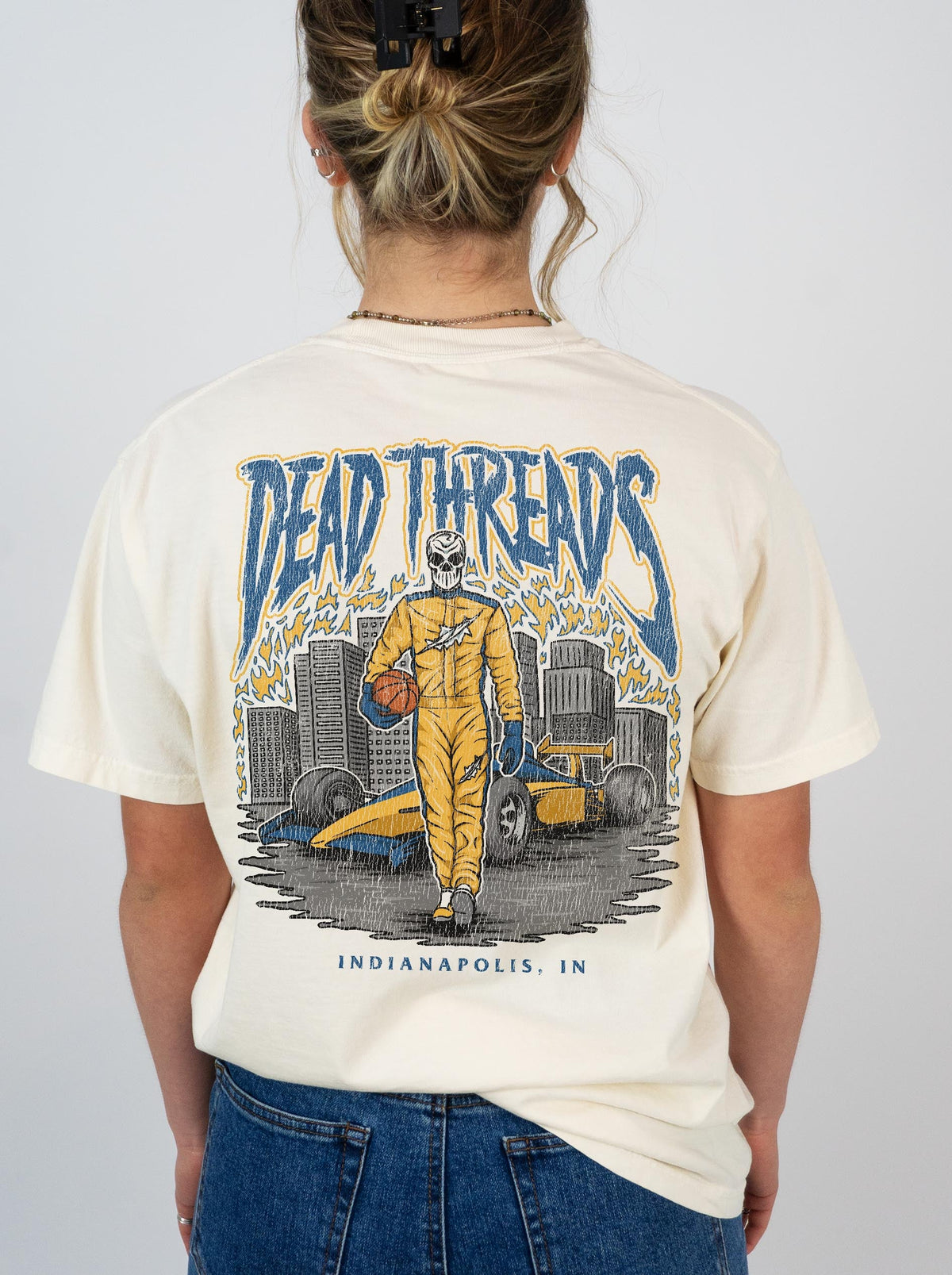 INDIANA BASKETBALL - “3 SKULL” PREMIUM T-SHIRT – T-Shirt – Dead Threads Apparel