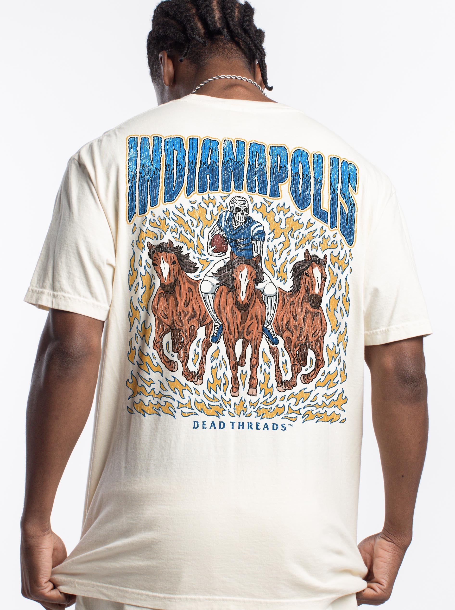 INDIANAPOLIS FOOTBALL - "3 SKULL" PREMIUM SHIRT – T-Shirt – Dead Threads Apparel