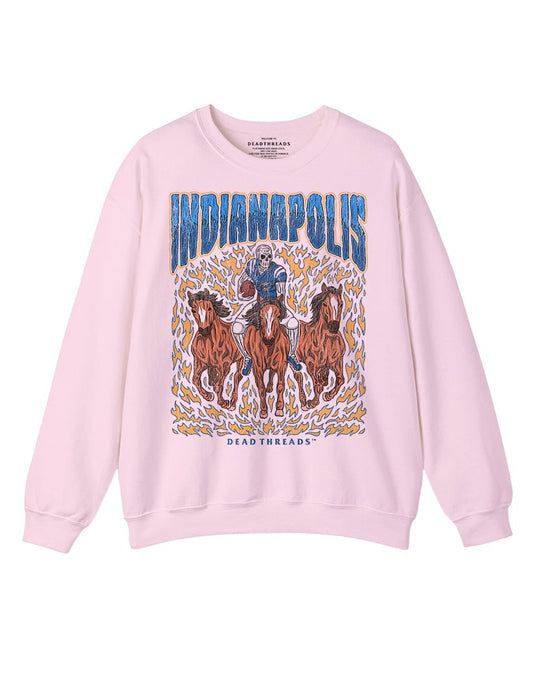 INDIANAPOLIS FOOTBALL CREWNECK SWEATSHIRT - PINK – Sweatshirt – Dead Threads Apparel