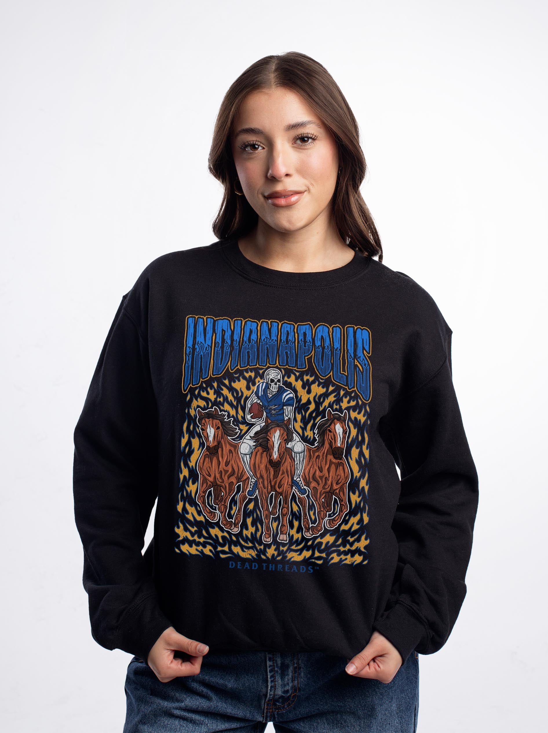 INDIANAPOLIS FOOTBALL CREWNECK SWEATSHIRT – Sweatshirt – Dead Threads Apparel