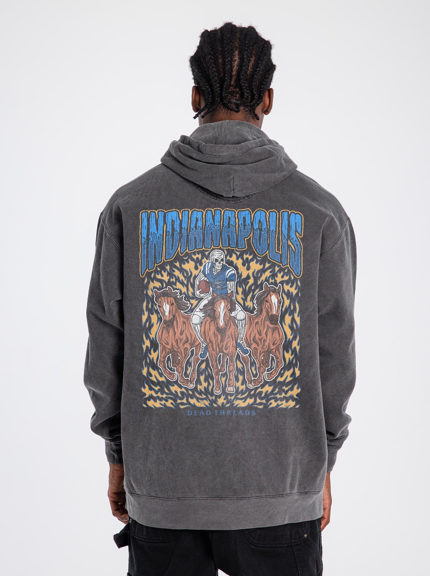 INDIANAPOLIS FOOTBALL - “DT ESSENTIAL" HOODIE – Hoodie – Dead Threads Apparel