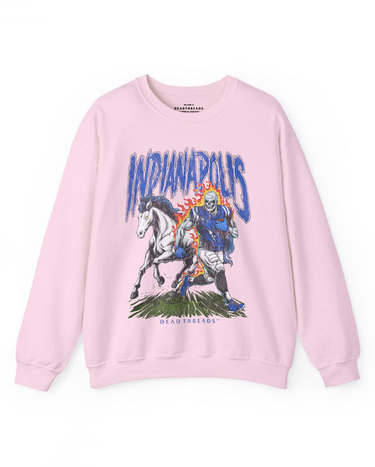 INDIANAPOLIS FOOTBALL v2 CREWNECK SWEATSHIRT - PINK – Sweatshirt – Dead Threads Apparel