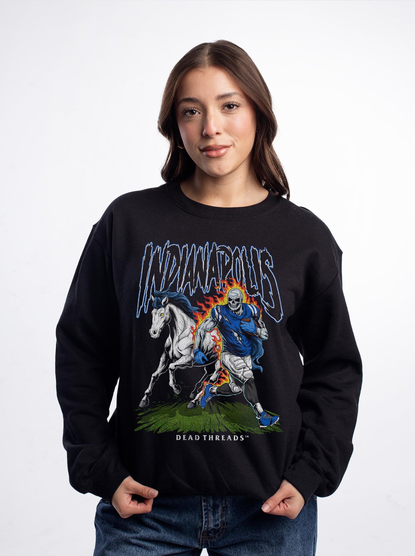 INDIANAPOLIS FOOTBALL v2 CREWNECK SWEATSHIRT – Sweatshirt – Dead Threads Apparel