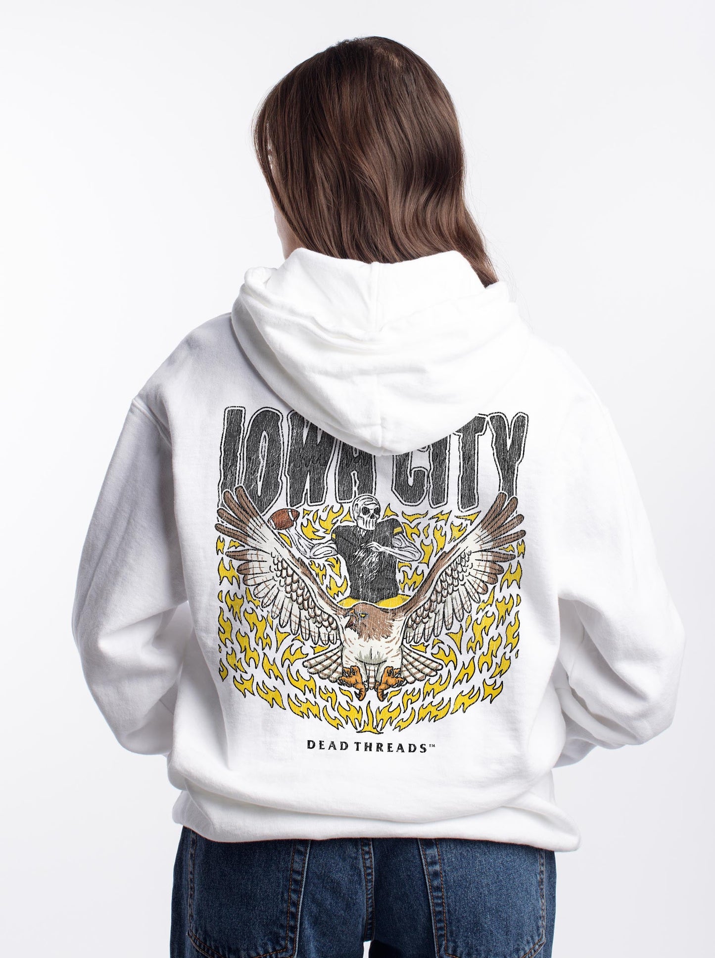 IOWA CITY FOOTBALL - “DT ESSENTIAL" HOODIE – Hoodie – Dead Threads Apparel