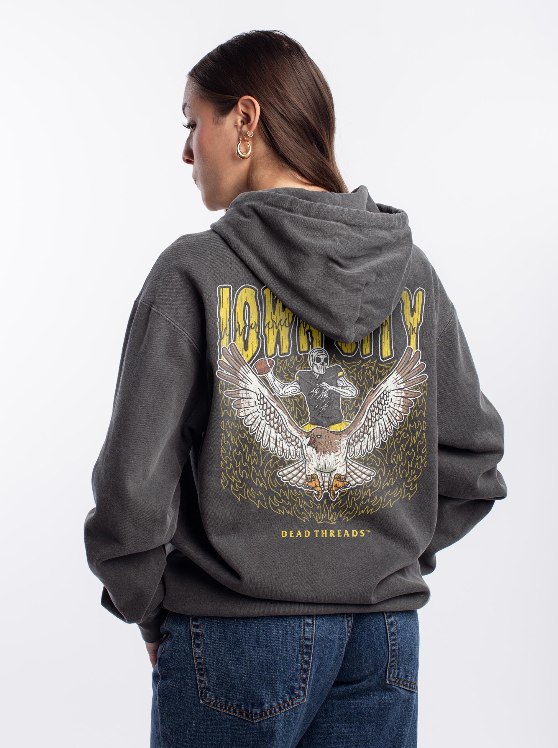 IOWA CITY FOOTBALL - “DT ESSENTIAL" HOODIE – Hoodie – Dead Threads Apparel