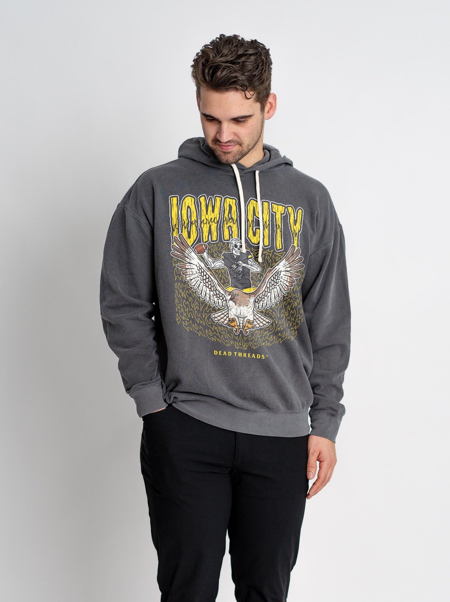 IOWA CITY FOOTBALL - LIGHTWEIGHT HOODIE – Lightweight – Dead Threads Apparel