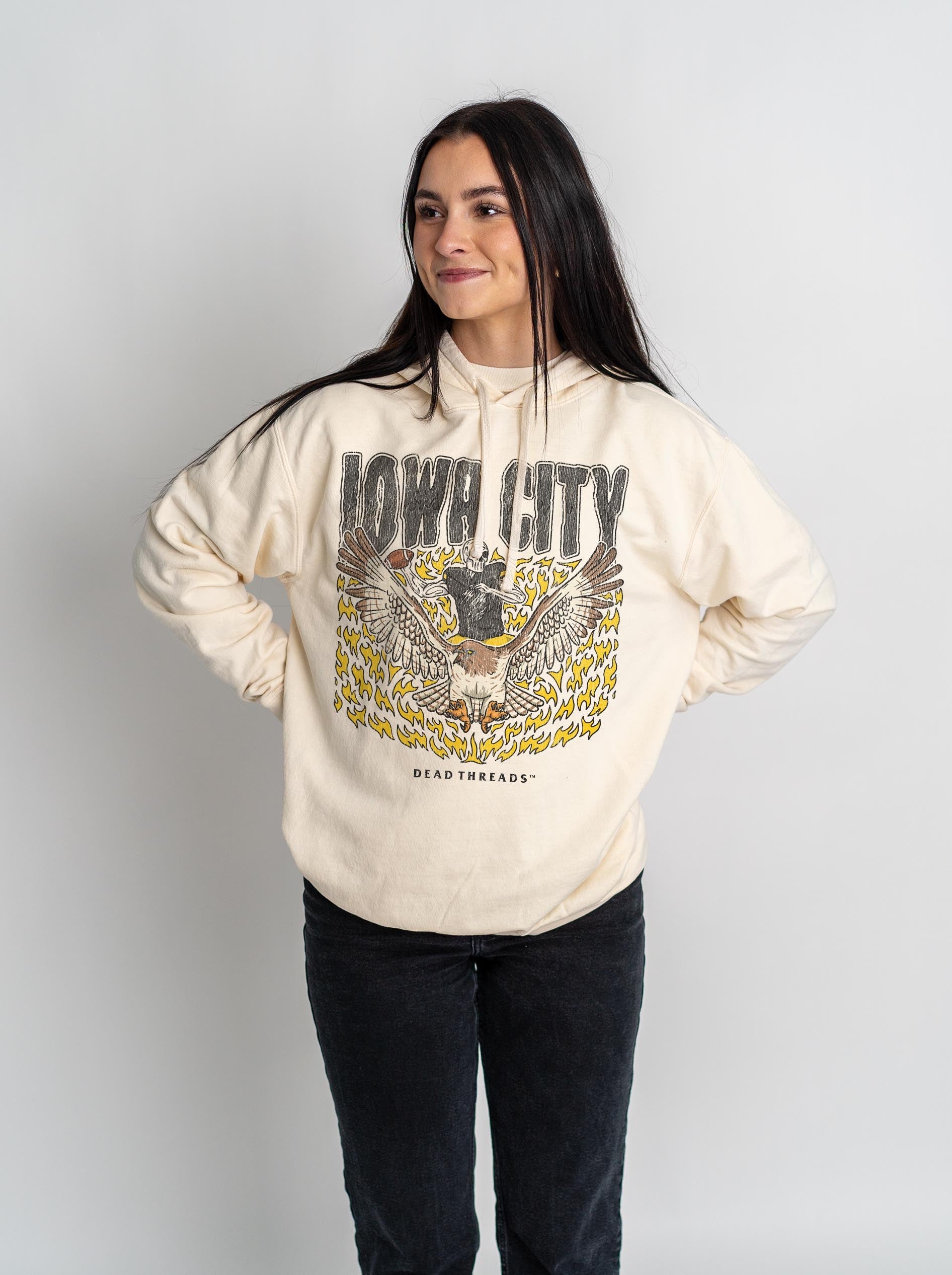 IOWA CITY FOOTBALL - LIGHTWEIGHT HOODIE – Lightweight – Dead Threads Apparel