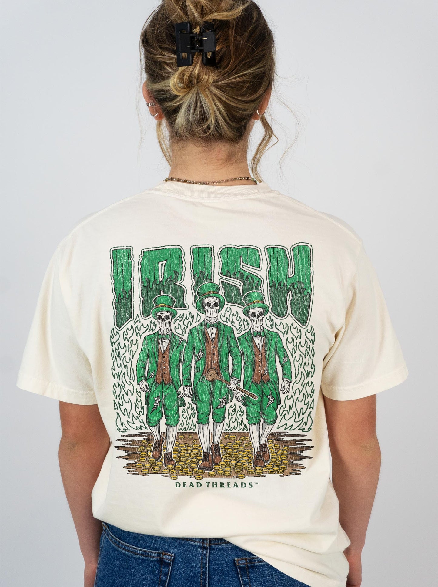 IRISH - “3 SKULL” PREMIUM T - SHIRT – T-Shirt – Dead Threads Apparel