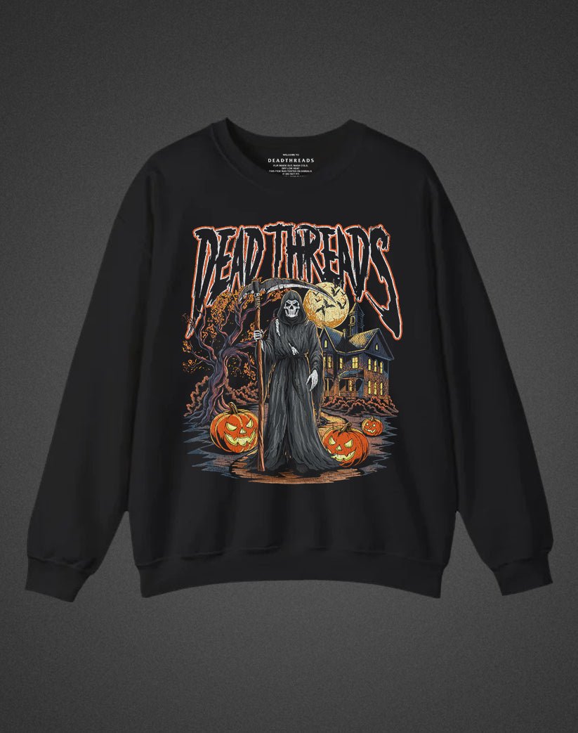 JACK - O - REAPER CREWNECK SWEATSHIRT - Halloween Limited Drop – Sweatshirt – Dead Threads Apparel