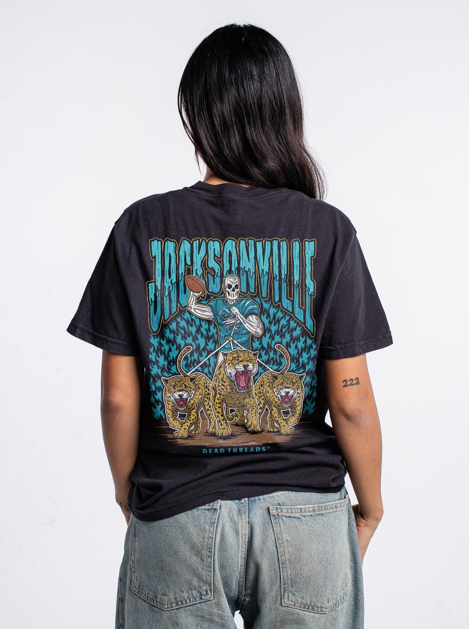 JACKSONVILLE FOOTBALL - “3 SKULL” PREMIUM T - SHIRT – T-Shirt – Dead Threads Apparel