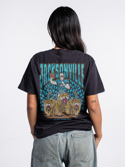 JACKSONVILLE FOOTBALL - “3 SKULL” PREMIUM T - SHIRT – T-Shirt – Dead Threads Apparel