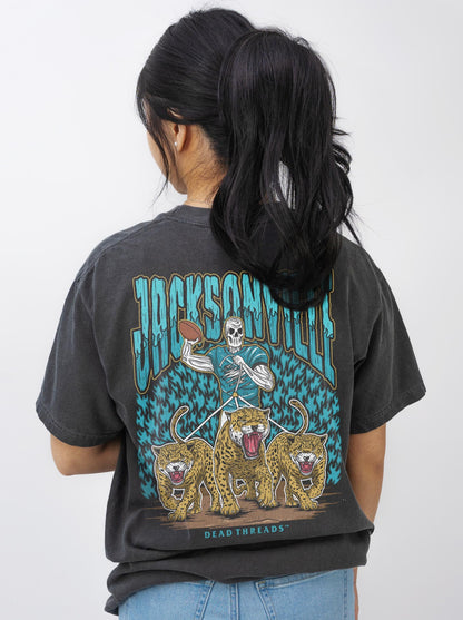 JACKSONVILLE FOOTBALL - “3 SKULL” PREMIUM T - SHIRT – T-Shirt – Dead Threads Apparel