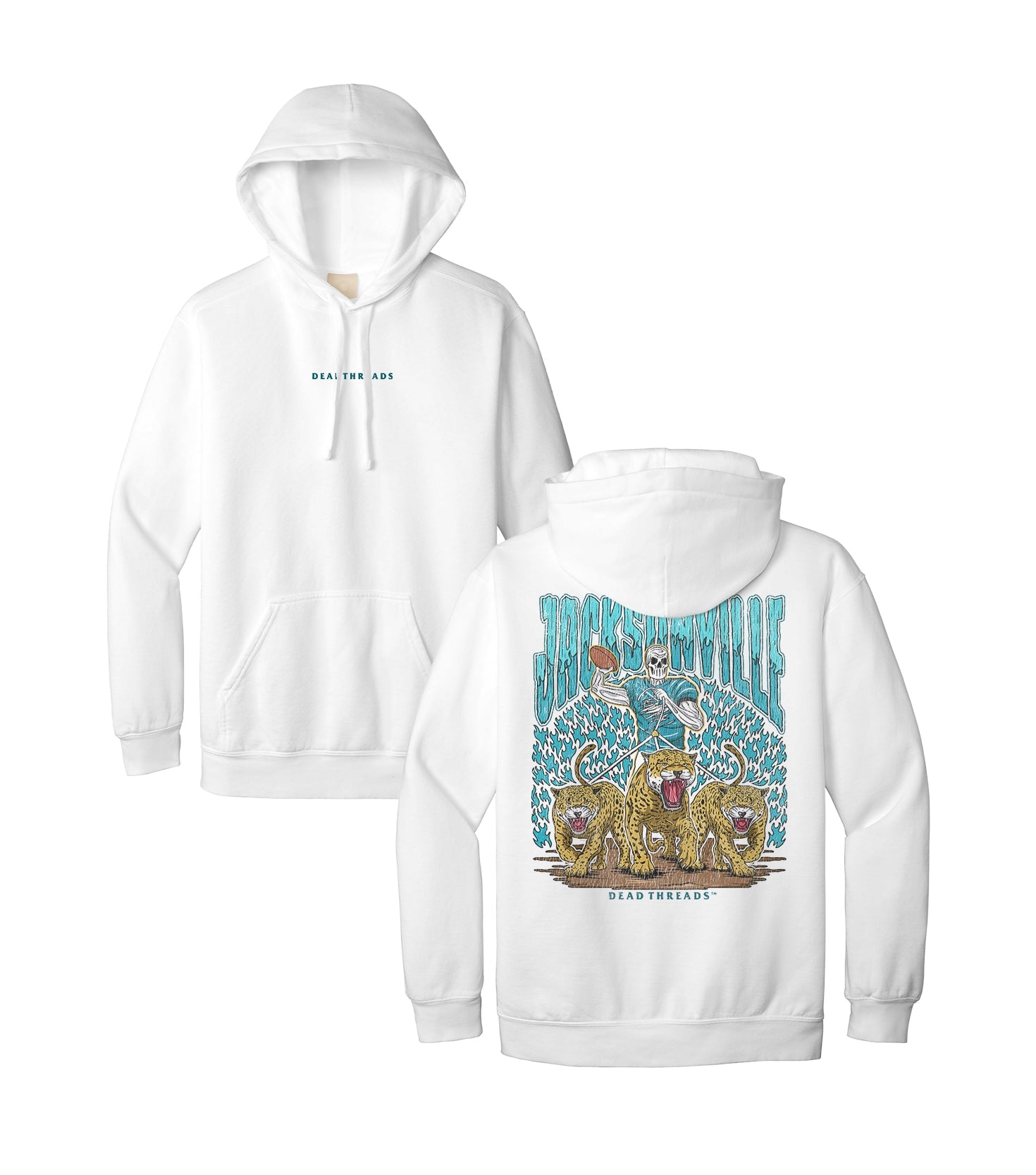 JACKSONVILLE FOOTBALL - “DT ESSENTIAL" HOODIE – Hoodie – Dead Threads Apparel