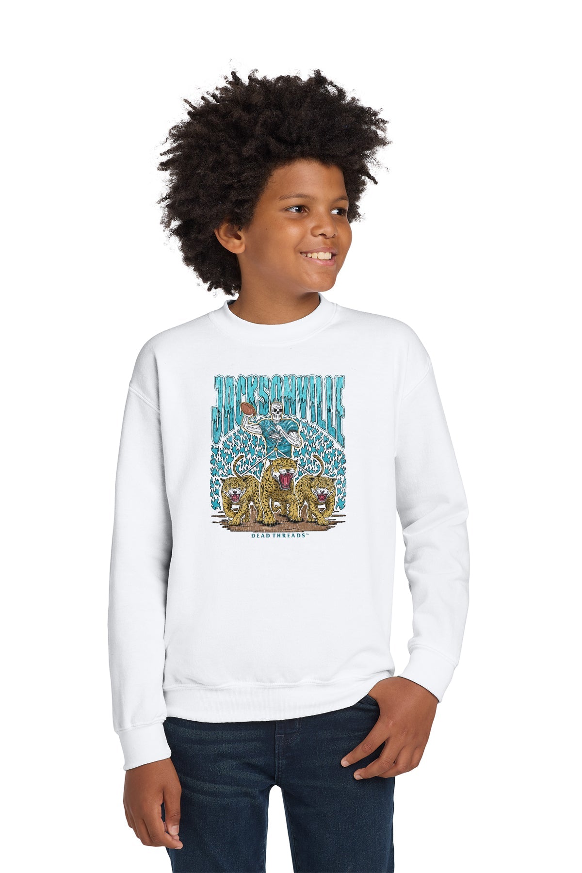 JACKSONVILLE FOOTBALL v1 KIDS CREWNECK SWEATSHIRT – Kids clothes – Dead Threads Apparel