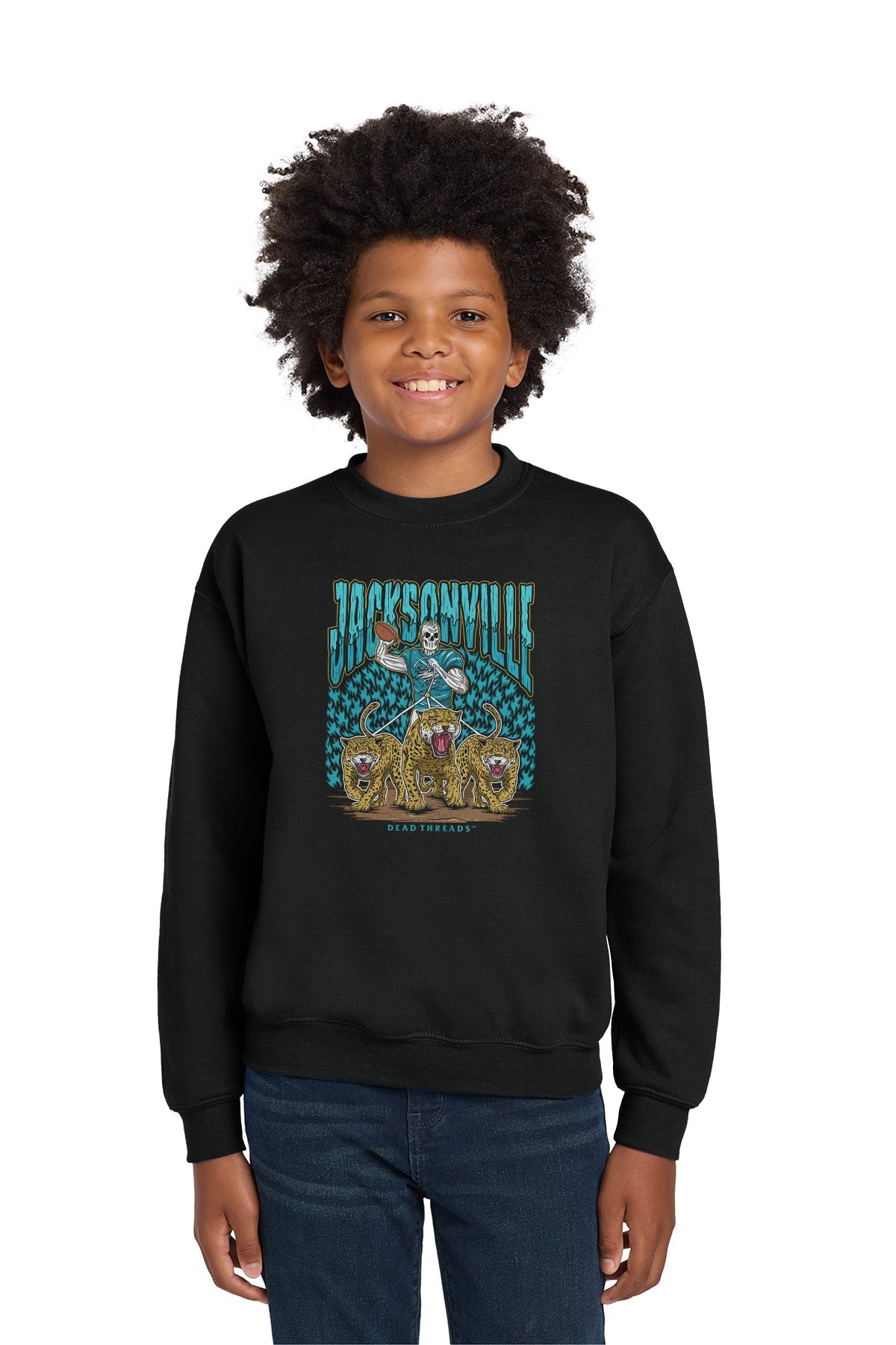JACKSONVILLE FOOTBALL v1 KIDS CREWNECK SWEATSHIRT – Kids clothes – Dead Threads Apparel