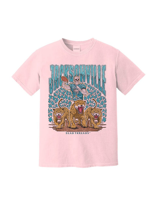 JACKSONVILLE FOOTBALL v1 - PINK – T-Shirt – Dead Threads Apparel