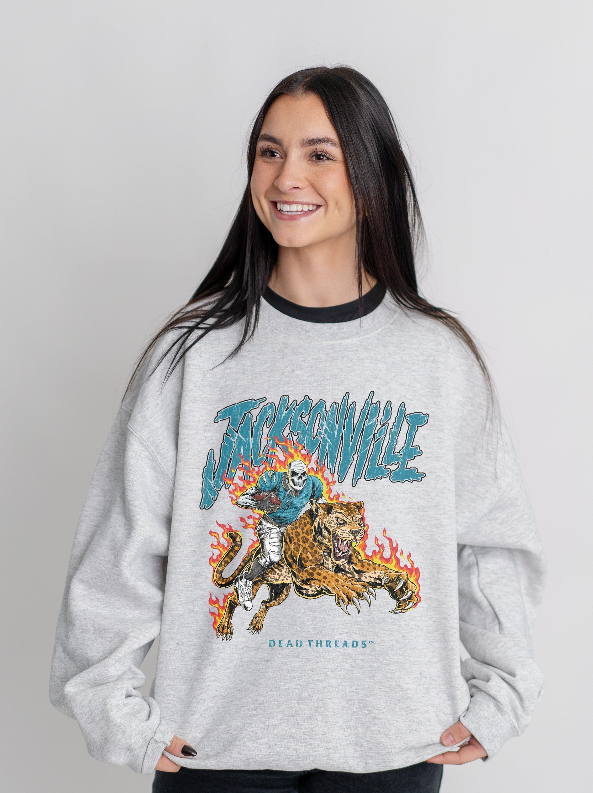 JACKSONVILLE FOOTBALL v2 CREWNECK SWEATSHIRT – Sweatshirt – Dead Threads Apparel