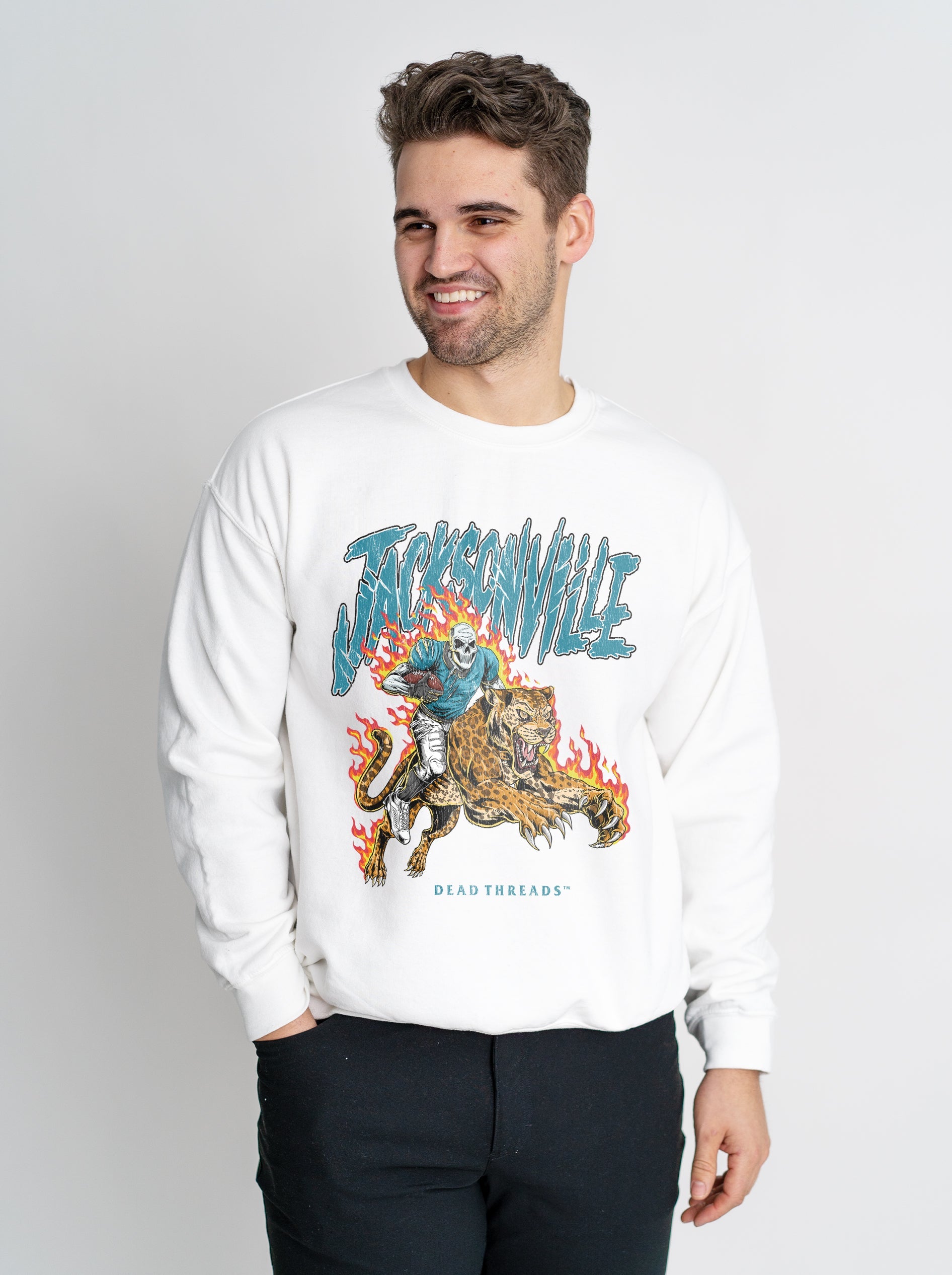JACKSONVILLE FOOTBALL v2 CREWNECK SWEATSHIRT – Sweatshirt – Dead Threads Apparel