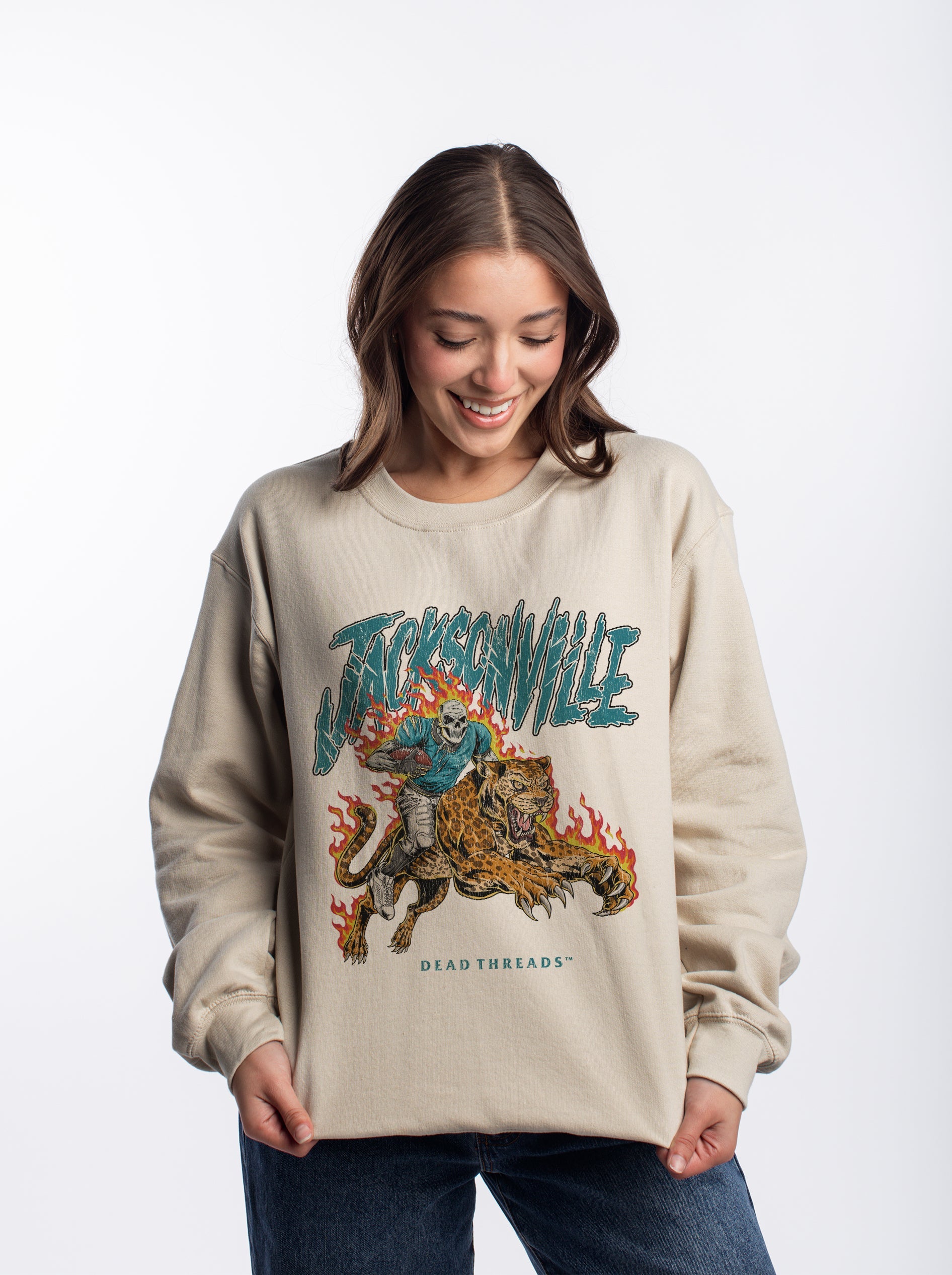 JACKSONVILLE FOOTBALL v2 CREWNECK SWEATSHIRT – Sweatshirt – Dead Threads Apparel