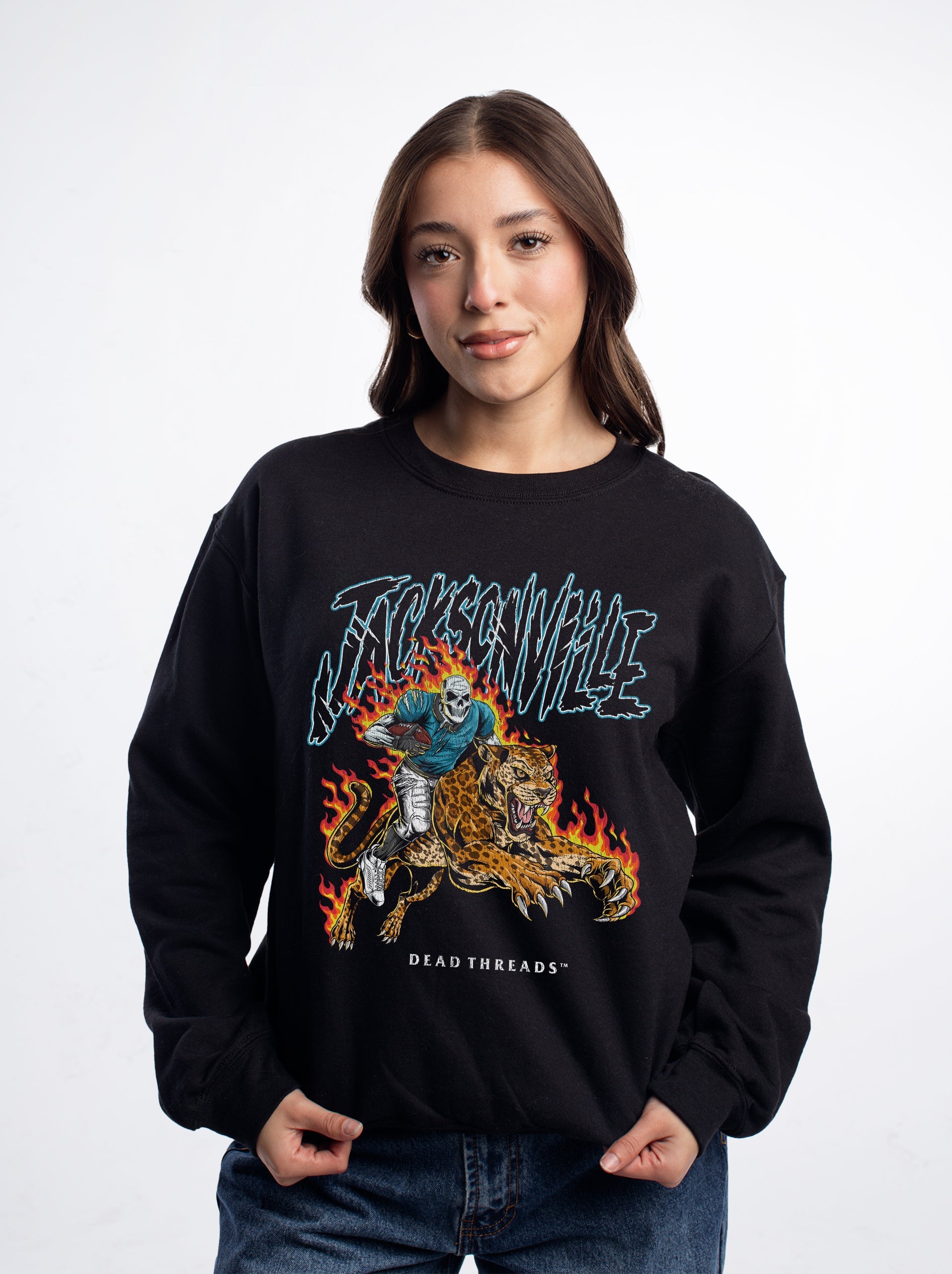 JACKSONVILLE FOOTBALL v2 CREWNECK SWEATSHIRT – Sweatshirt – Dead Threads Apparel