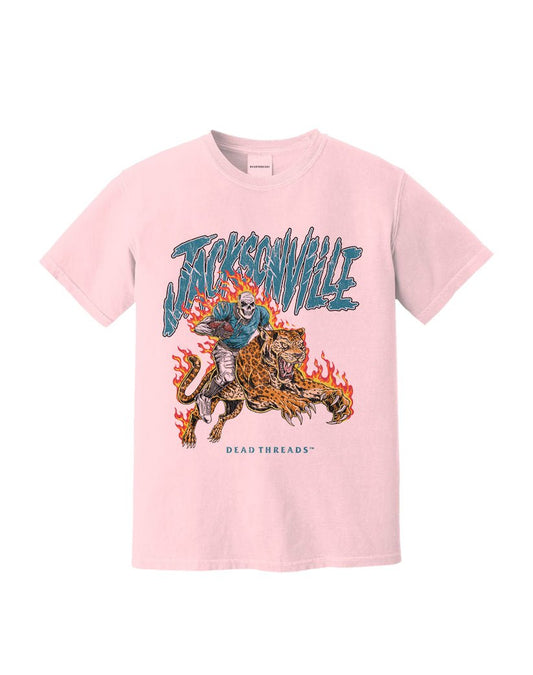 JACKSONVILLE FOOTBALL v2 - PINK – T-Shirt – Dead Threads Apparel