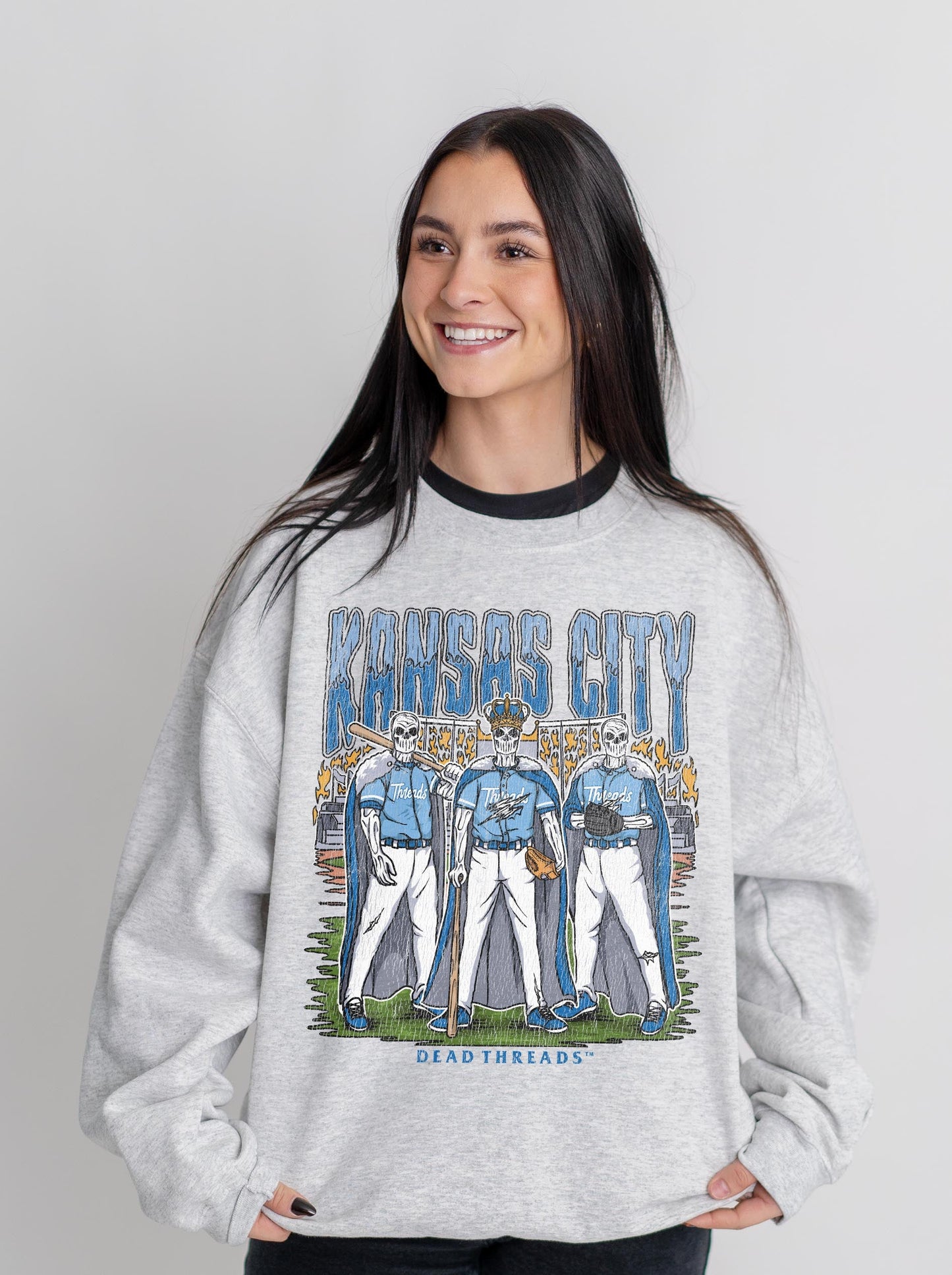KANSAS CITY BASEBALL CREWNECK SWEATSHIRT – Sweatshirt – Dead Threads Apparel