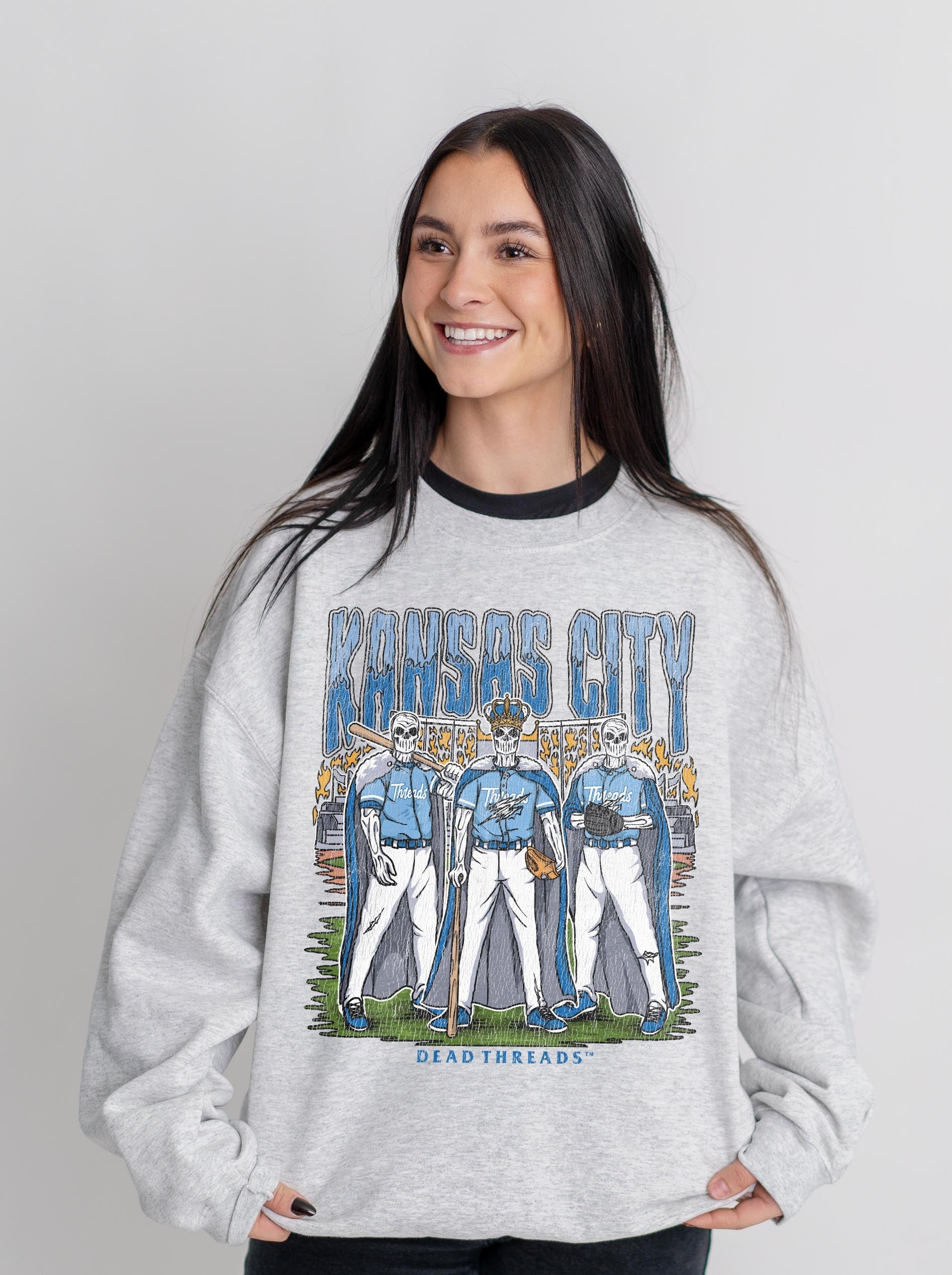 KANSAS CITY BASEBALL CREWNECK SWEATSHIRT – Sweatshirt – Dead Threads Apparel